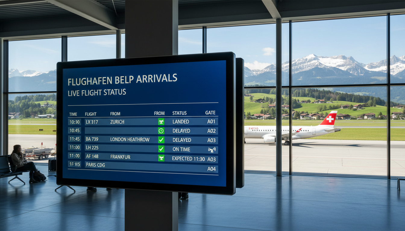 Flughafen Belp Ankunft Heute – Live-Status, Tabelle & Tipps