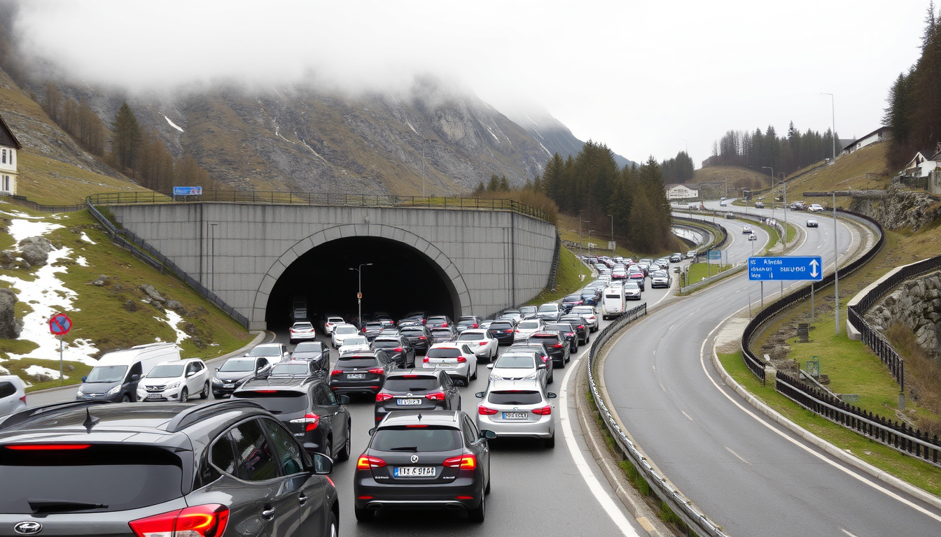 Gotthard-Tunnel Verkehr heute: Aktuelle Staus & Infos
