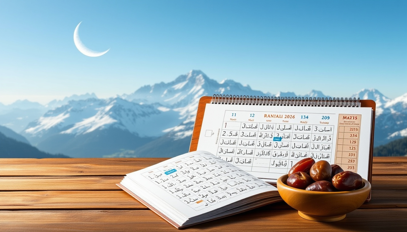 Ramadan Kalender 2026 Schweiz: Beginn, Fastenzeiten und Daten